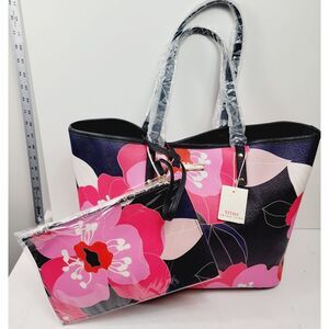 NWT Trina Turk Floral Printed Tote And Wallet Pouch